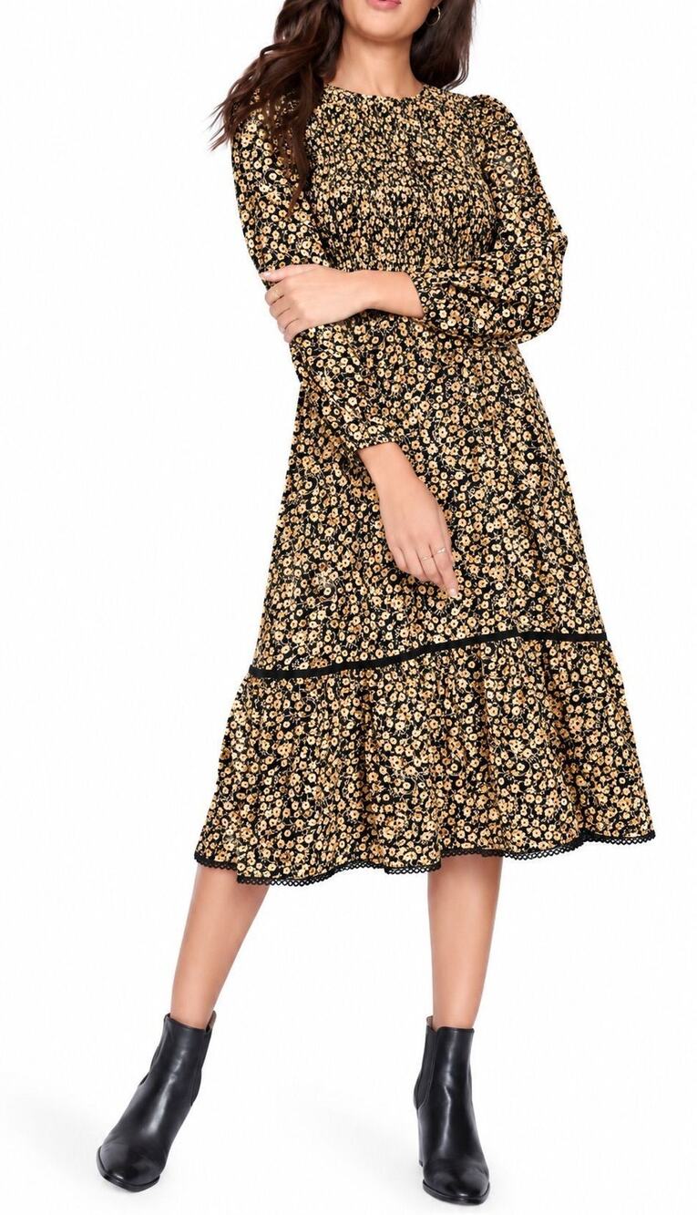 Lost + Wander Pick Me Golden Hour Midi Dress SZ M